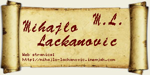 Mihajlo Lackanović vizit kartica